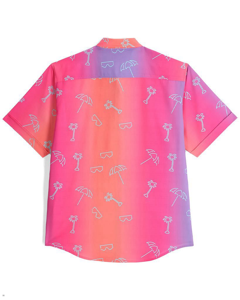 Pit Viper Copacabana Party Shirts Pink | UK RSOFNK-983