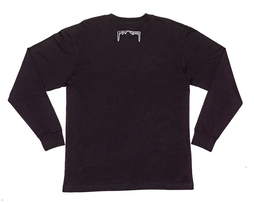 Pit Viper Fangs Standard Long Sleeve T-Shirts Black | UK TRWXCN-175