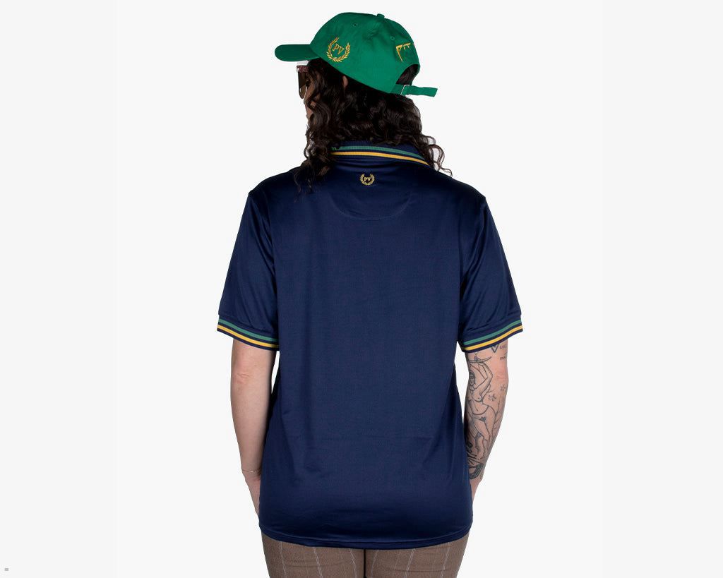 Pit Viper Fuck Golf Tech Polo Shirts Navy | UK EWTPSK-196