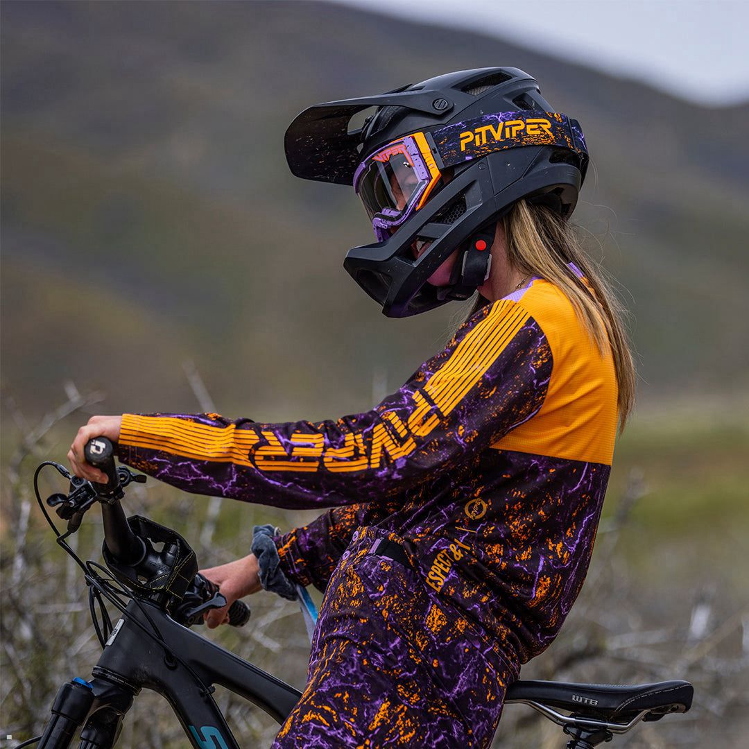 Pit Viper High Speed Off Road II Long Sleeve Jersey Purple | UK DXCYGV-453