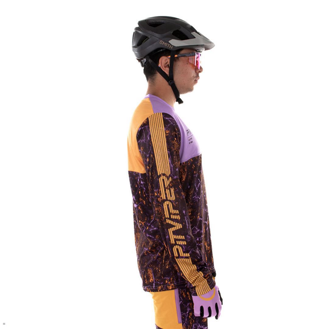 Pit Viper High Speed Off Road II Long Sleeve Jersey Purple | UK DXCYGV-453