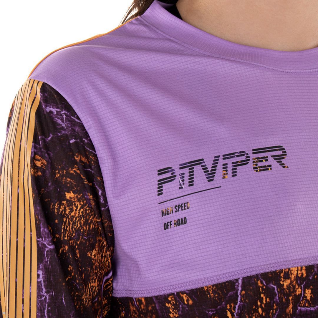 Pit Viper High Speed Off Road II Long Sleeve Jersey Purple | UK DXCYGV-453