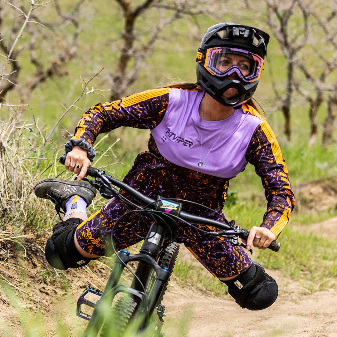 Pit Viper High Speed Off Road II Long Sleeve Jersey Purple | UK DXCYGV-453