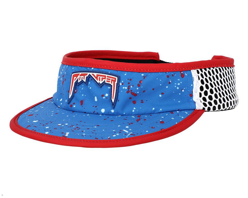 Pit Viper Ribbon Super Visor Hats Blue | UK LFNGAO-975