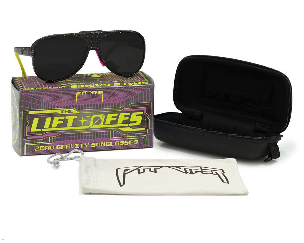 Pit Viper The 93 Dusk Lift-Offs Sunglasses Black | UK UXIRKM-603