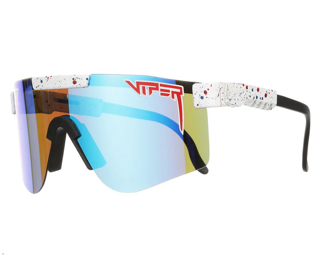 Pit Viper The Absolute Freedom Polarized Double Wide Sunglasses White | UK POXEBV-305