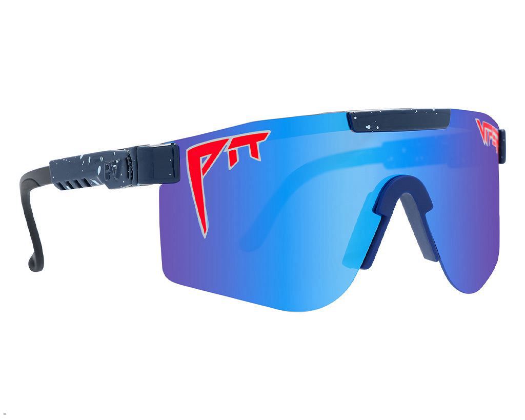 Pit Viper The Basketball Team Polarized Double Wide Sunglasses Blue | UK IXTQJF-531