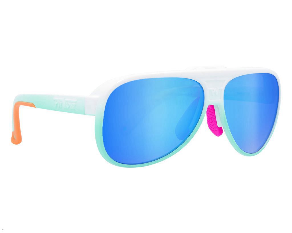 Pit Viper The Bonaire Breeze Lift-Offs Sunglasses White | UK KBDNPF-175