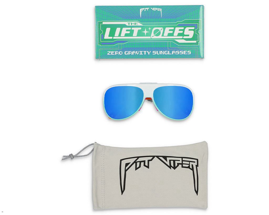 Pit Viper The Bonaire Breeze Lift-Offs Sunglasses White | UK KBDNPF-175