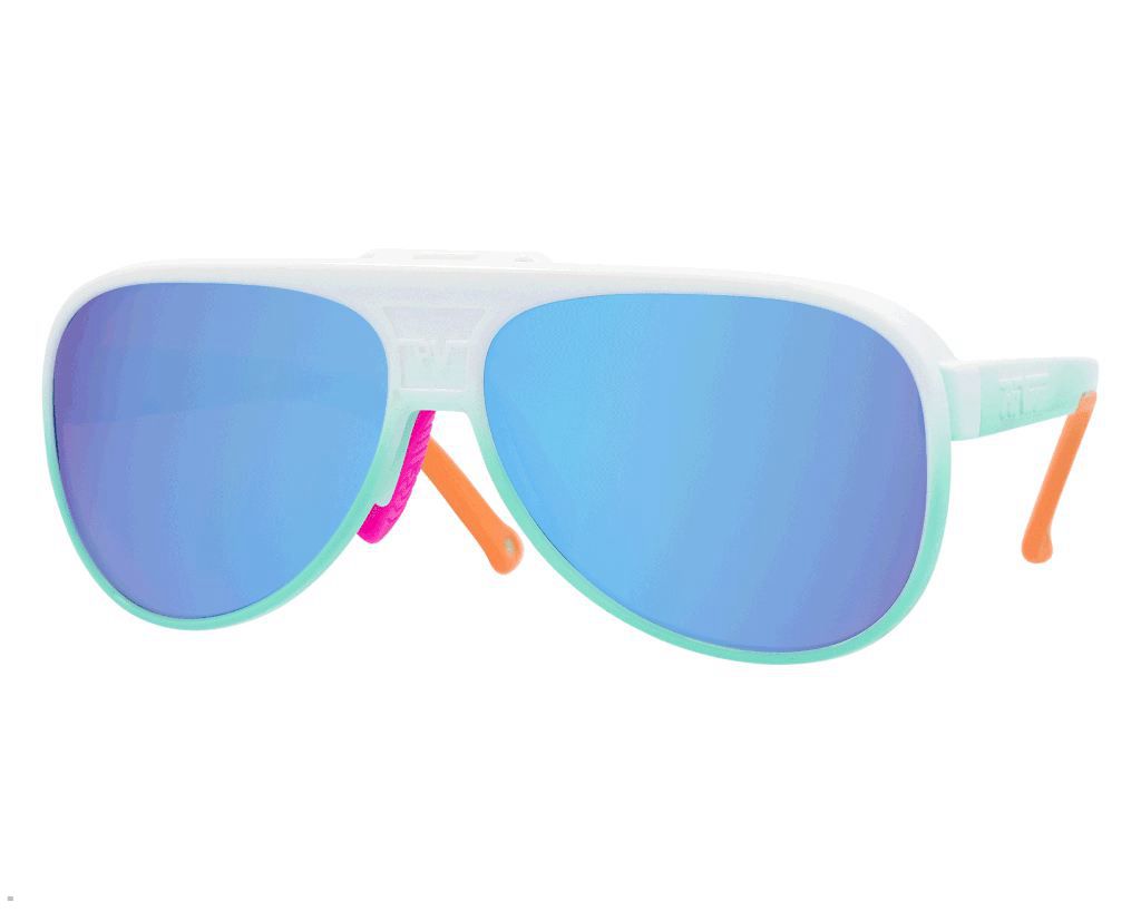 Pit Viper The Bonaire Breeze Lift-Offs Sunglasses White | UK KBDNPF-175