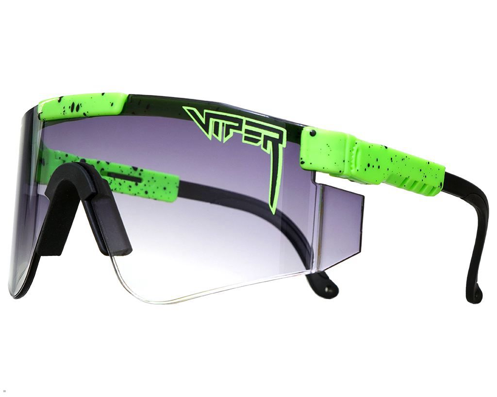 Pit Viper The Boomslang Fade Double Wide Sunglasses Green | UK SEHIYB-790