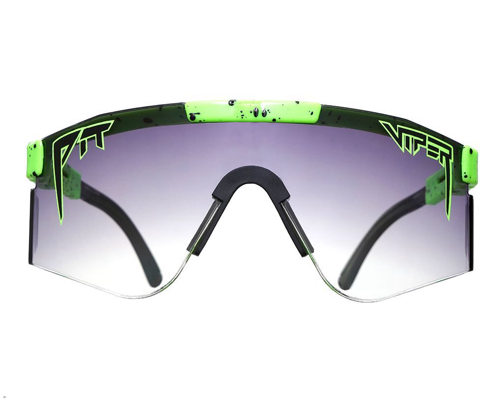 Pit Viper The Boomslang Fade Double Wide Sunglasses Green | UK SEHIYB-790