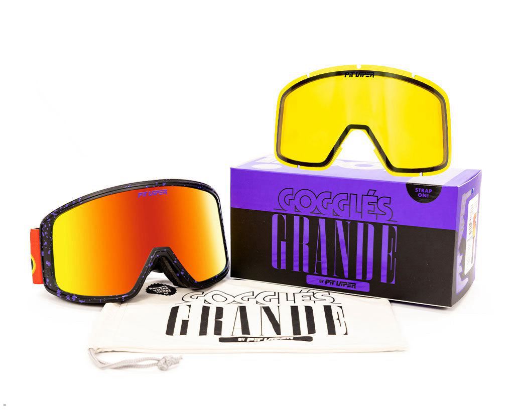 Pit Viper The Combustion Gogglés Grande Sunglasses Yellow | UK VHCOQK-526