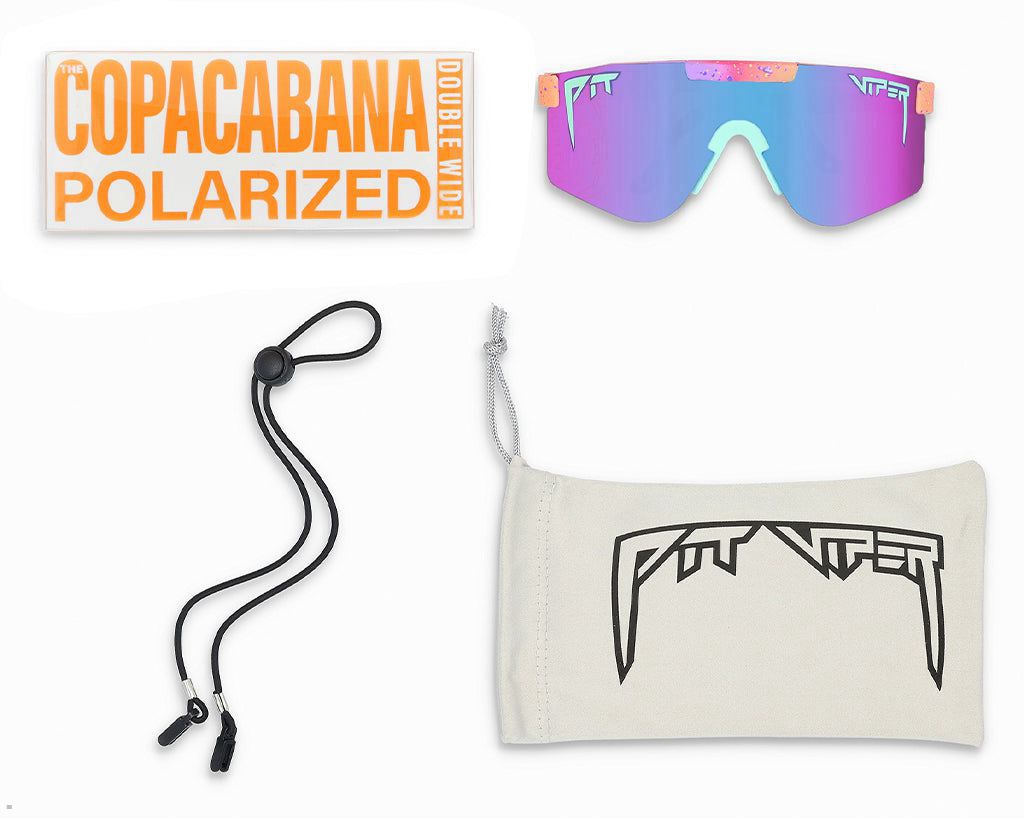 Pit Viper The Copacabana Polarized Double Wide Sunglasses Orange | UK CHJZMU-593