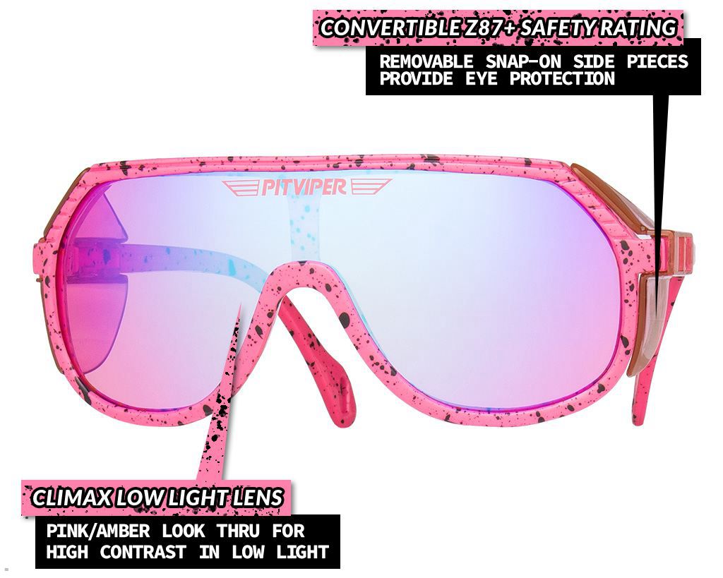 Pit Viper The Crawdaddy Climax Grand Prix Sunglasses Pink | UK TVMJEG-132