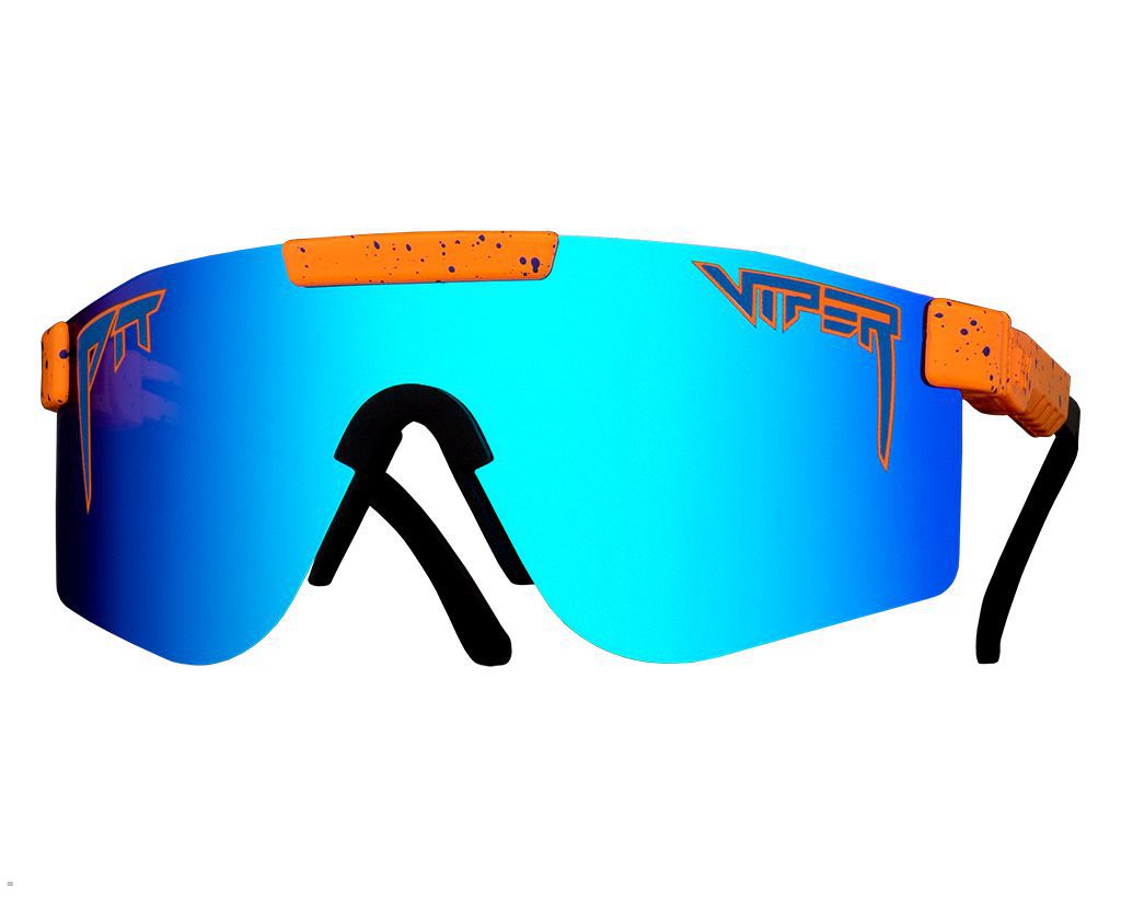 Pit Viper The Crush Polarized Double Wide Sunglasses Orange | UK PBTUMX-109