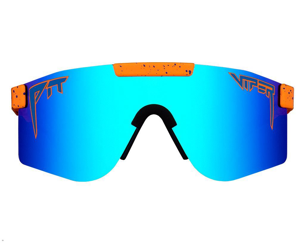 Pit Viper The Crush Polarized Double Wide Sunglasses Orange | UK PBTUMX-109