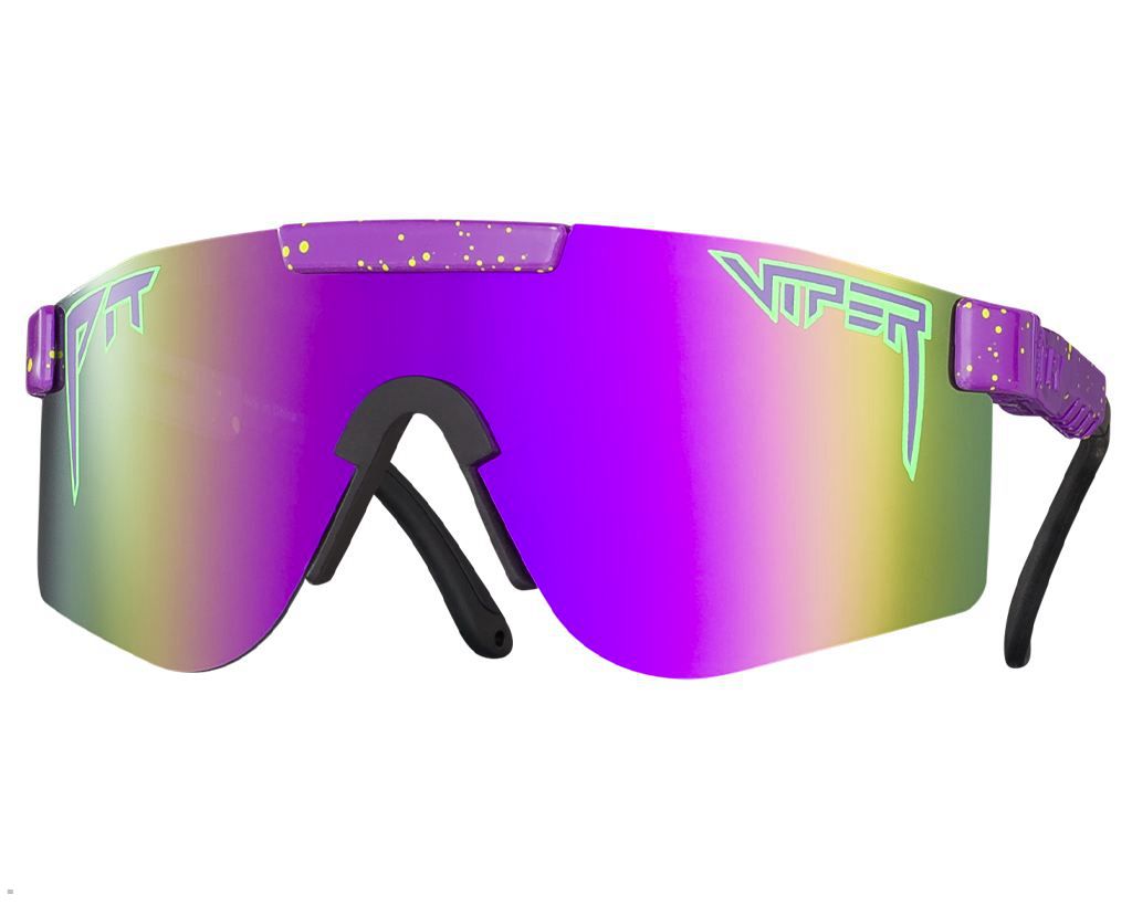 Pit Viper The Donatello Polarized Double Wide Sunglasses Purple | UK ERNVAL-120