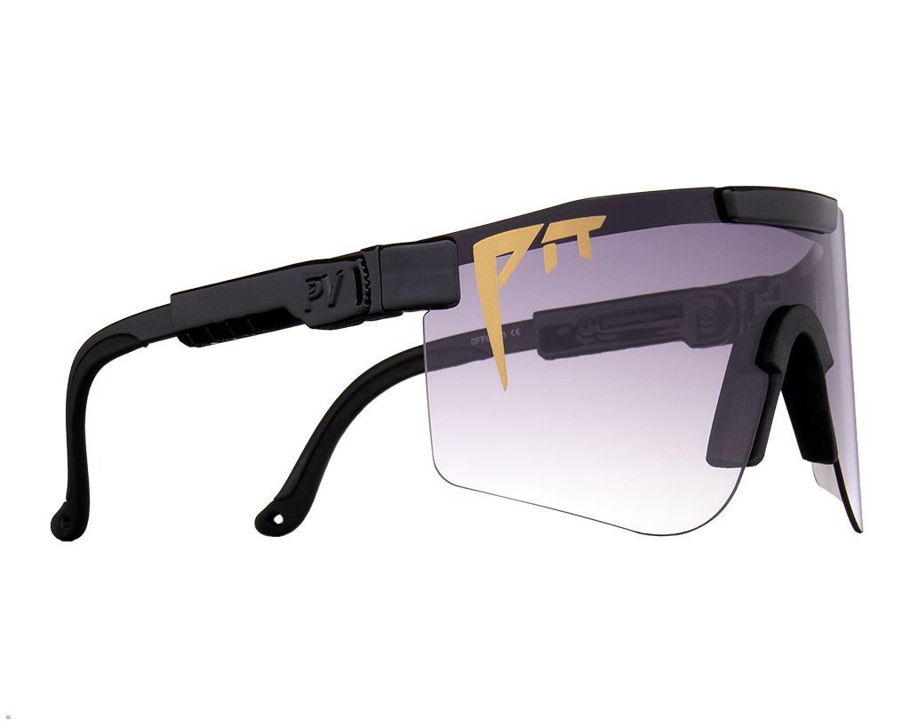 Pit Viper The Exec Fade Double Wide Sunglasses Black | UK FQWPBY-823