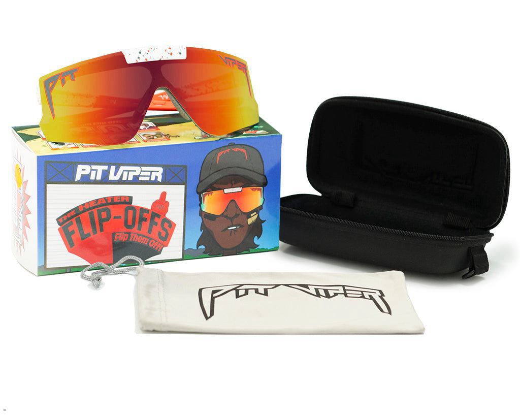 Pit Viper The Heater Flip-Offs Sunglasses White | UK QEHBIJ-507