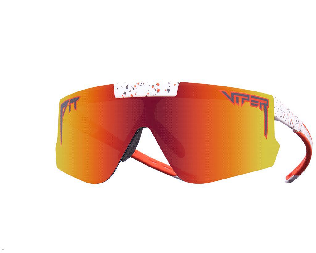 Pit Viper The Heater Flip-Offs Sunglasses White | UK QEHBIJ-507