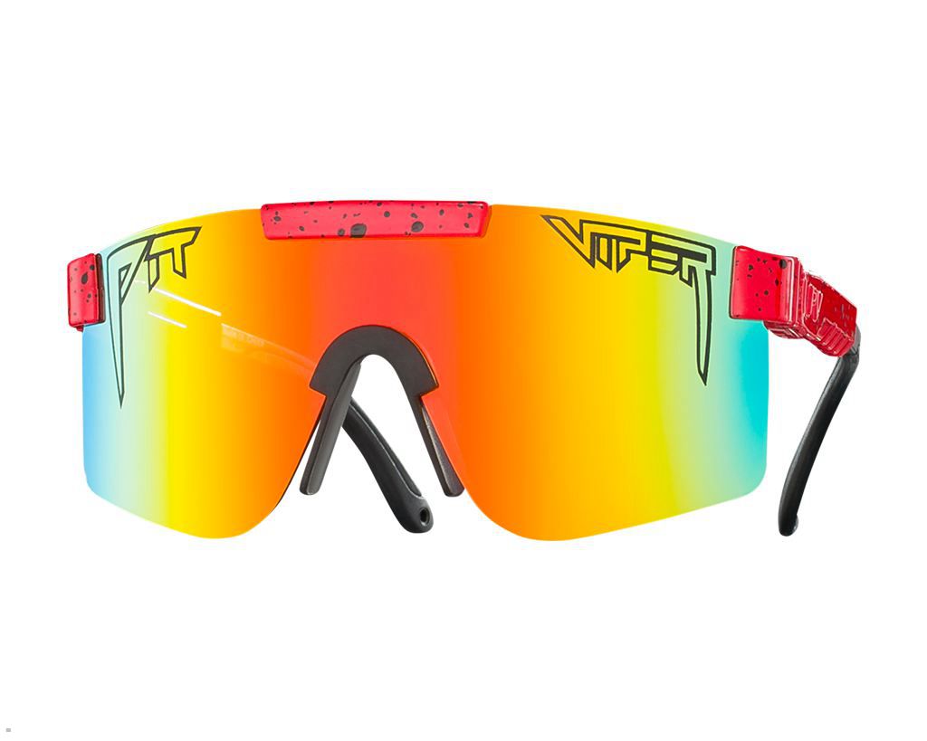 Pit Viper The Hotshot Polarized Sunglasses Red | UK SVDPYR-469