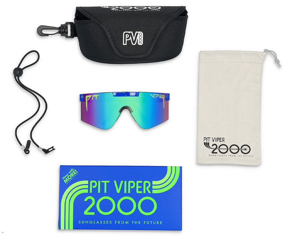 Pit Viper The Leonardo 2000s Sunglasses Blue | UK XCSOMY-413