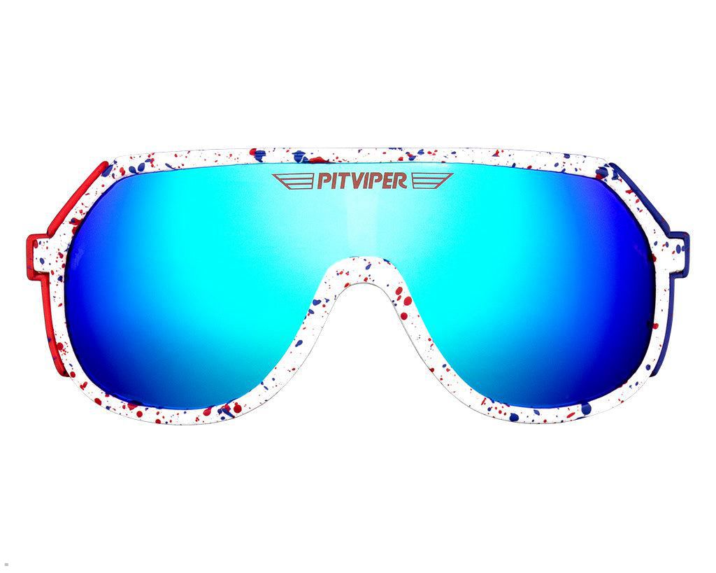 Pit Viper The Merika Grand Prix Sunglasses Blue | UK HDRNMK-468