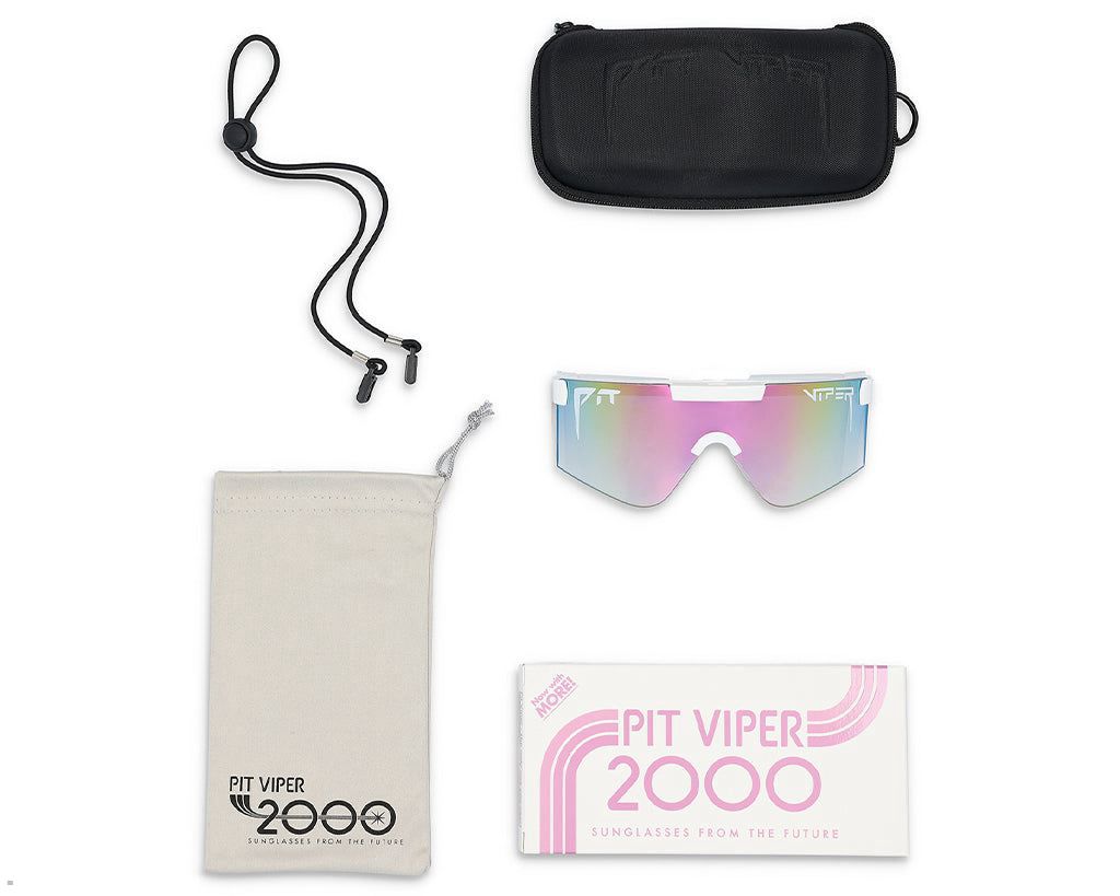 Pit Viper The Miami Nights 2000s Sunglasses White | UK AYDICM-916