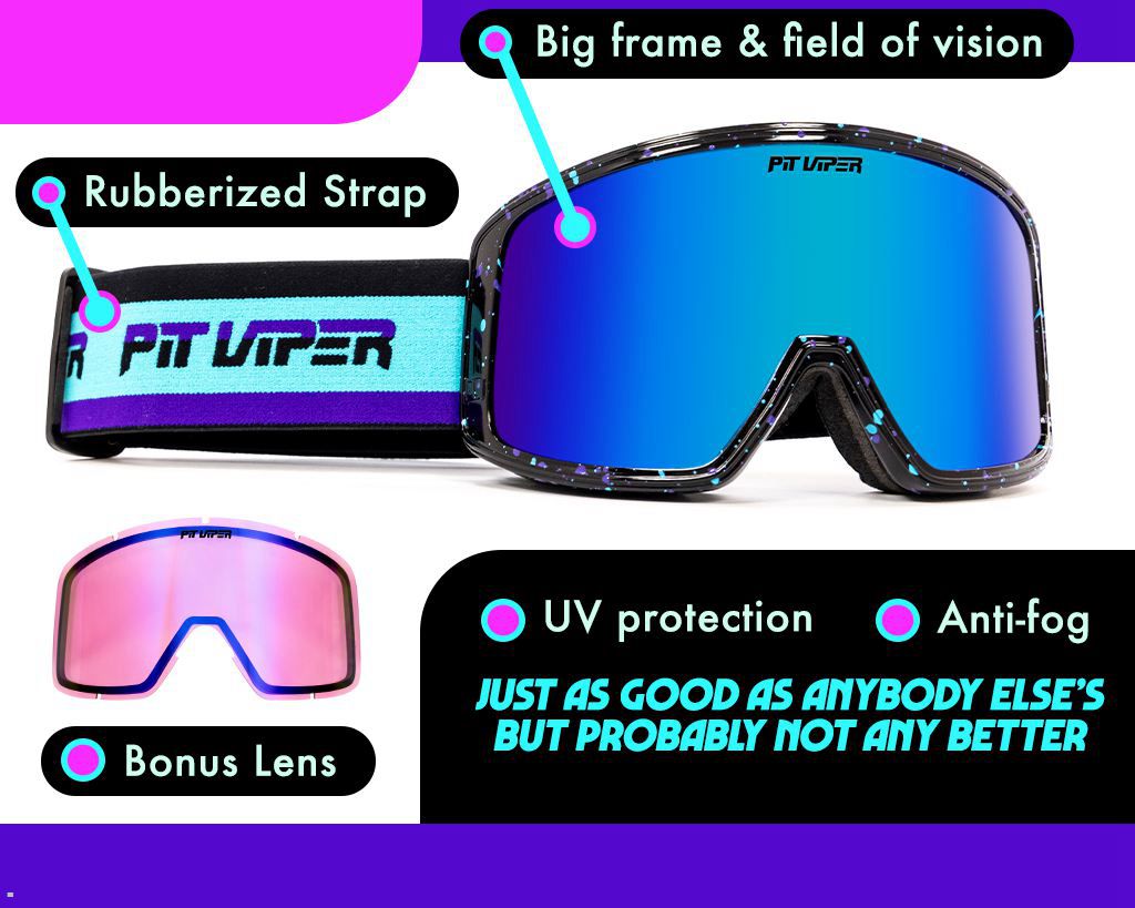 Pit Viper The Midnight Gogglés Grande Sunglasses Blue | UK SNPVOU-159