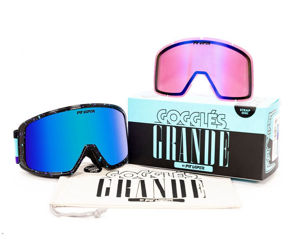 Pit Viper The Midnight Gogglés Grande Sunglasses Blue | UK SNPVOU-159