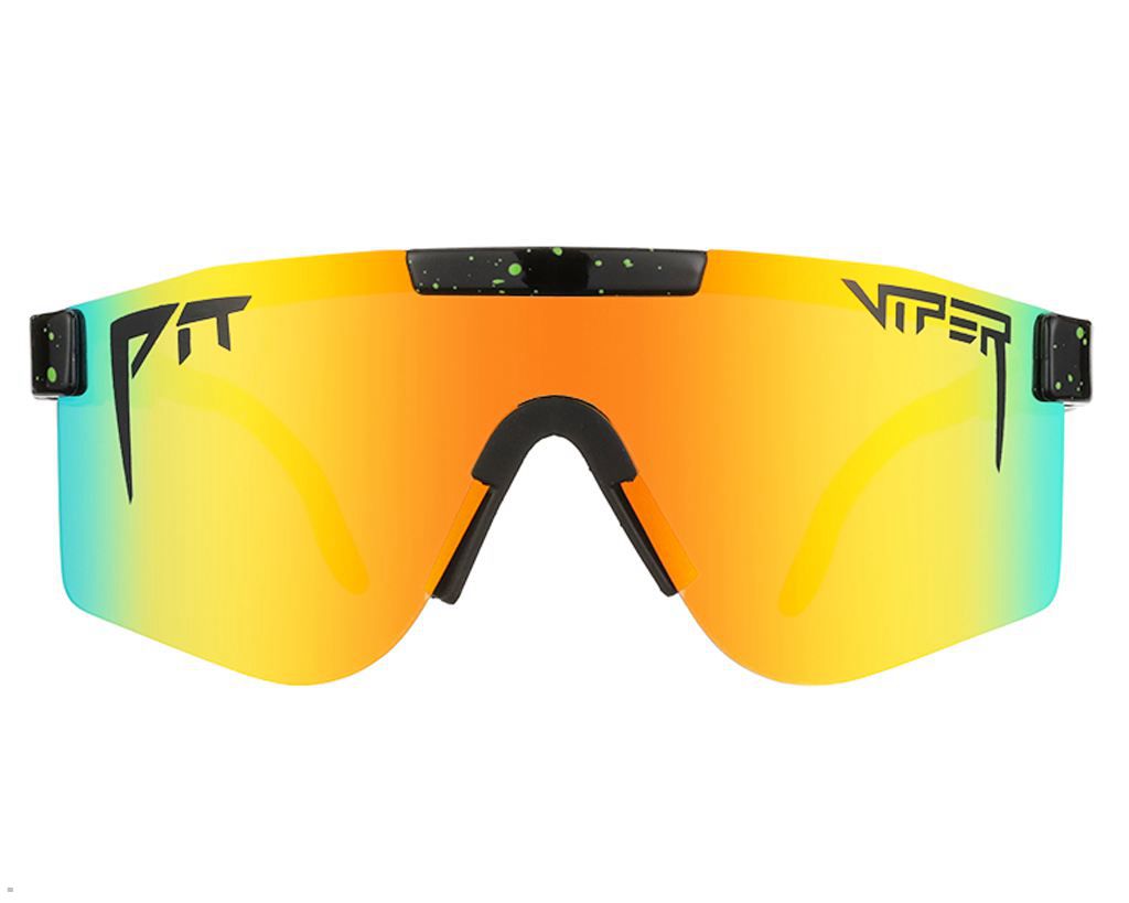 Pit Viper The Monster Bull Polarized Double Wide Sunglasses Yellow | UK TDARIM-879