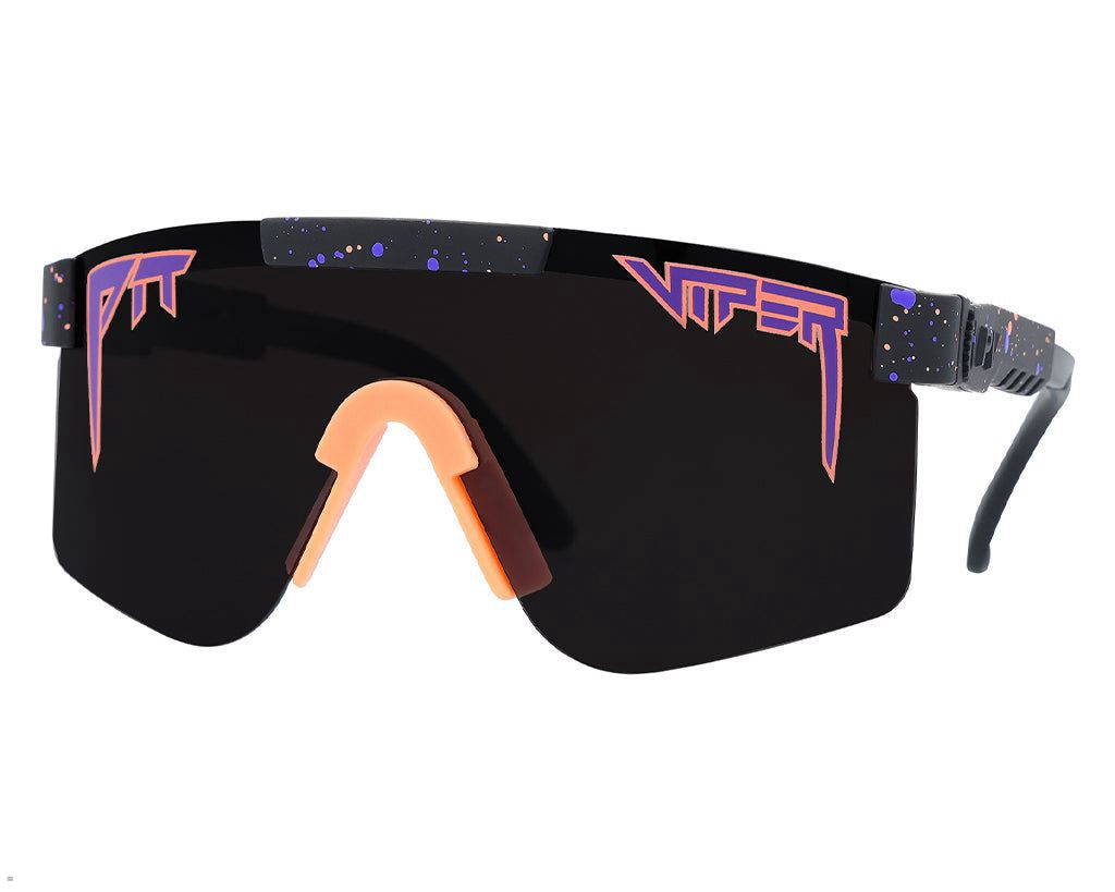 Pit Viper The Naples Polarized Double Wide Sunglasses Black | UK XPIZDQ-981