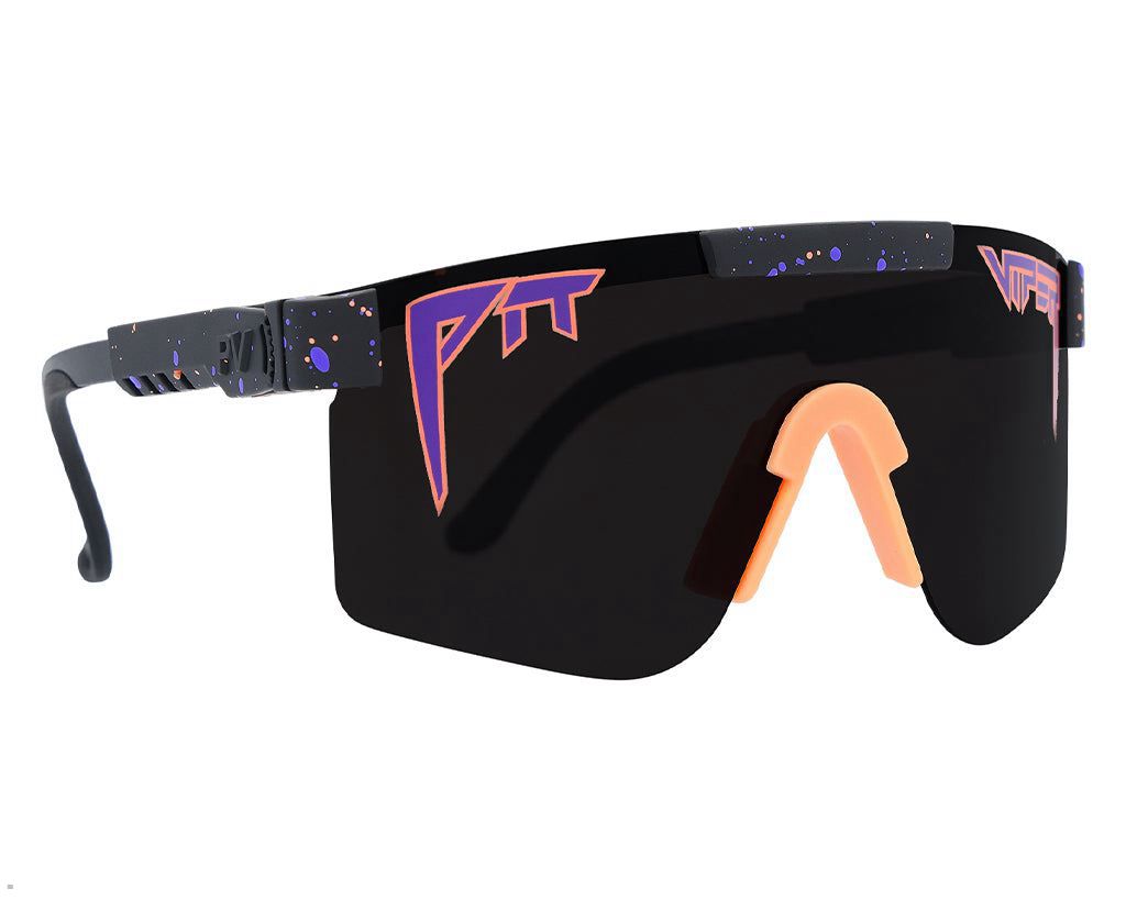 Pit Viper The Naples Polarized Double Wide Sunglasses Black | UK XPIZDQ-981