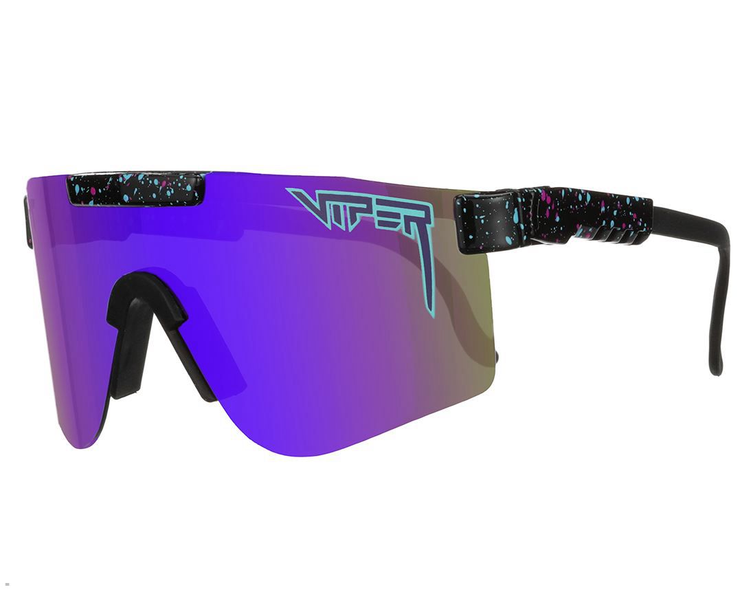 Pit Viper The Night Fall Polarized Double Wide Sunglasses Black | UK DOTCNR-561