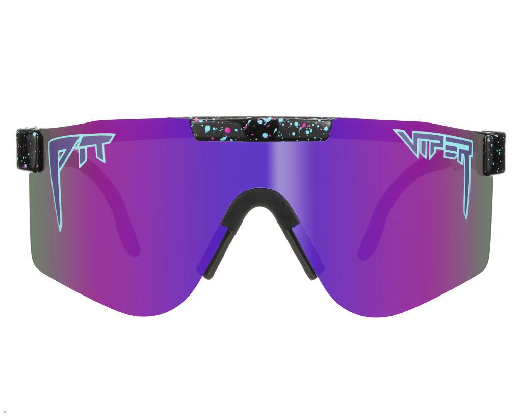 Pit Viper The Night Fall Polarized Double Wide Sunglasses Black | UK DOTCNR-561