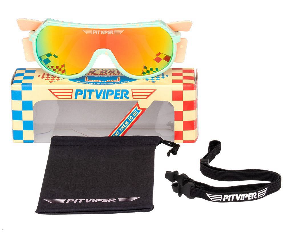 Pit Viper The Peaches and Green Grand Prix Sunglasses Brown | UK MOSZNP-782