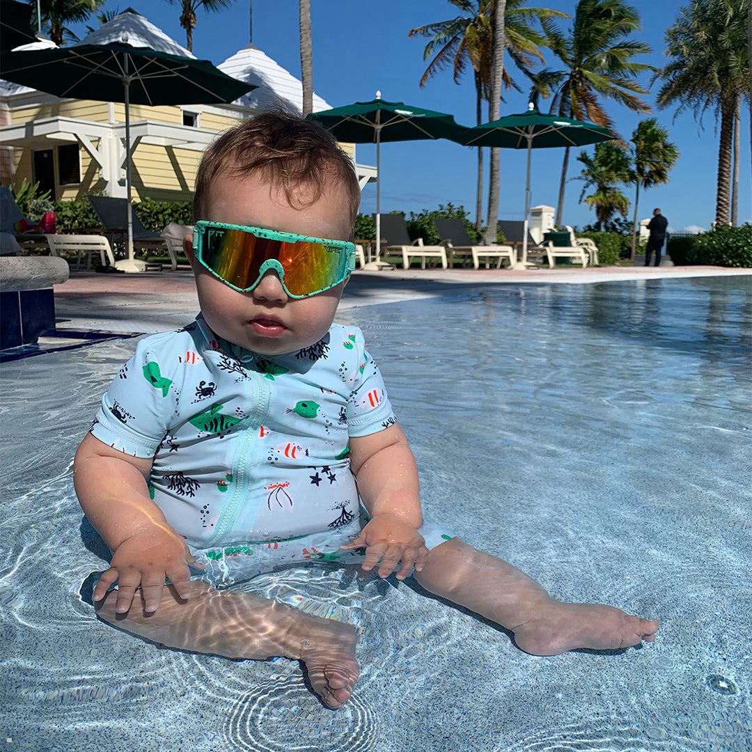 Pit Viper The Poseidon Baby Vipes Sunglasses Turquoise | UK DNFLQC-701