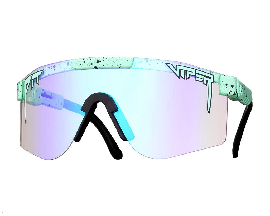 Pit Viper The Poseidon Night Shades Double Wide Sunglasses Turquoise | UK JQTUXN-563