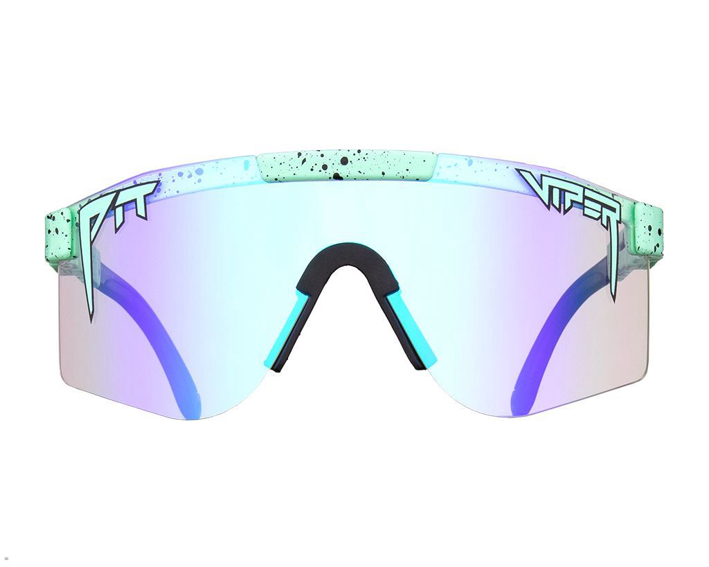 Pit Viper The Poseidon Night Shades Double Wide Sunglasses Turquoise | UK JQTUXN-563