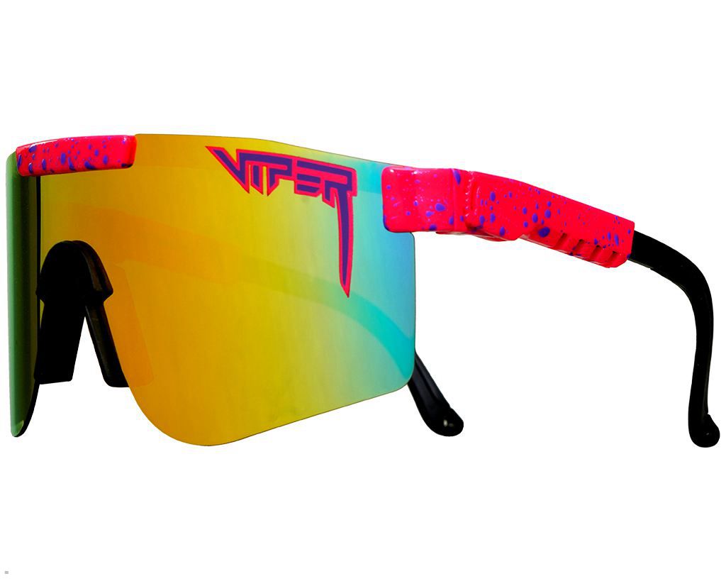 Pit Viper The Radical Polarized Double Wide Sunglasses Red | UK ZMHOFN-492