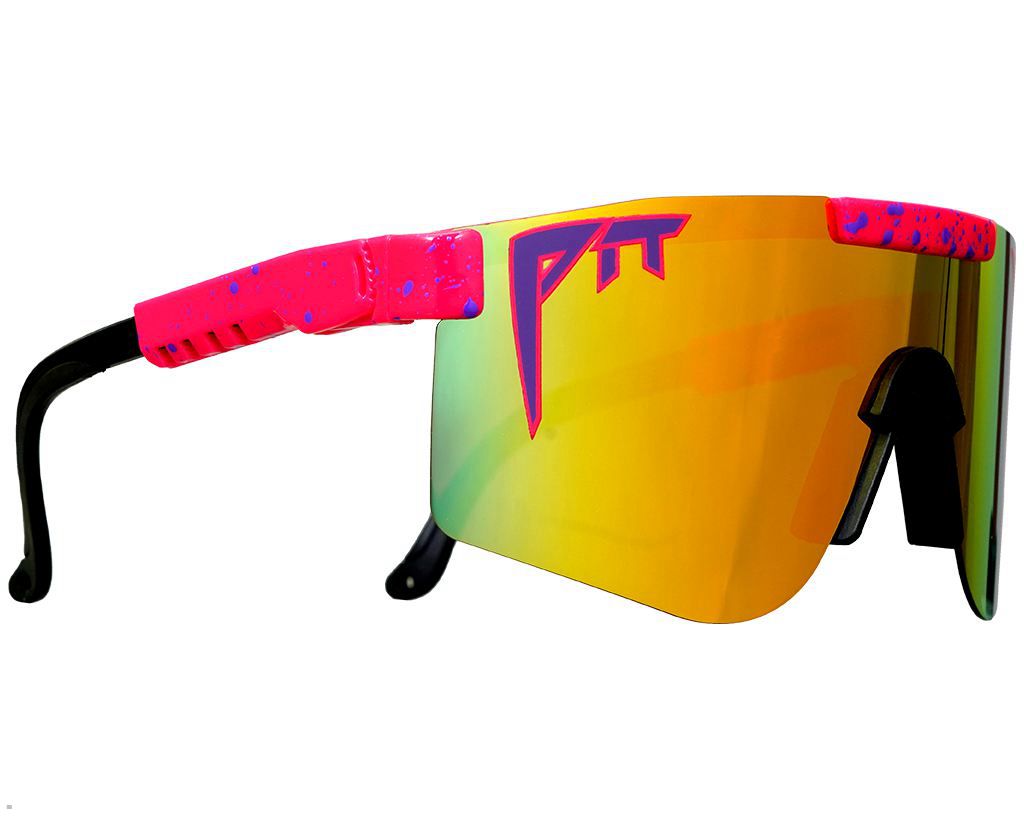 Pit Viper The Radical Polarized Double Wide Sunglasses Red | UK ZMHOFN-492