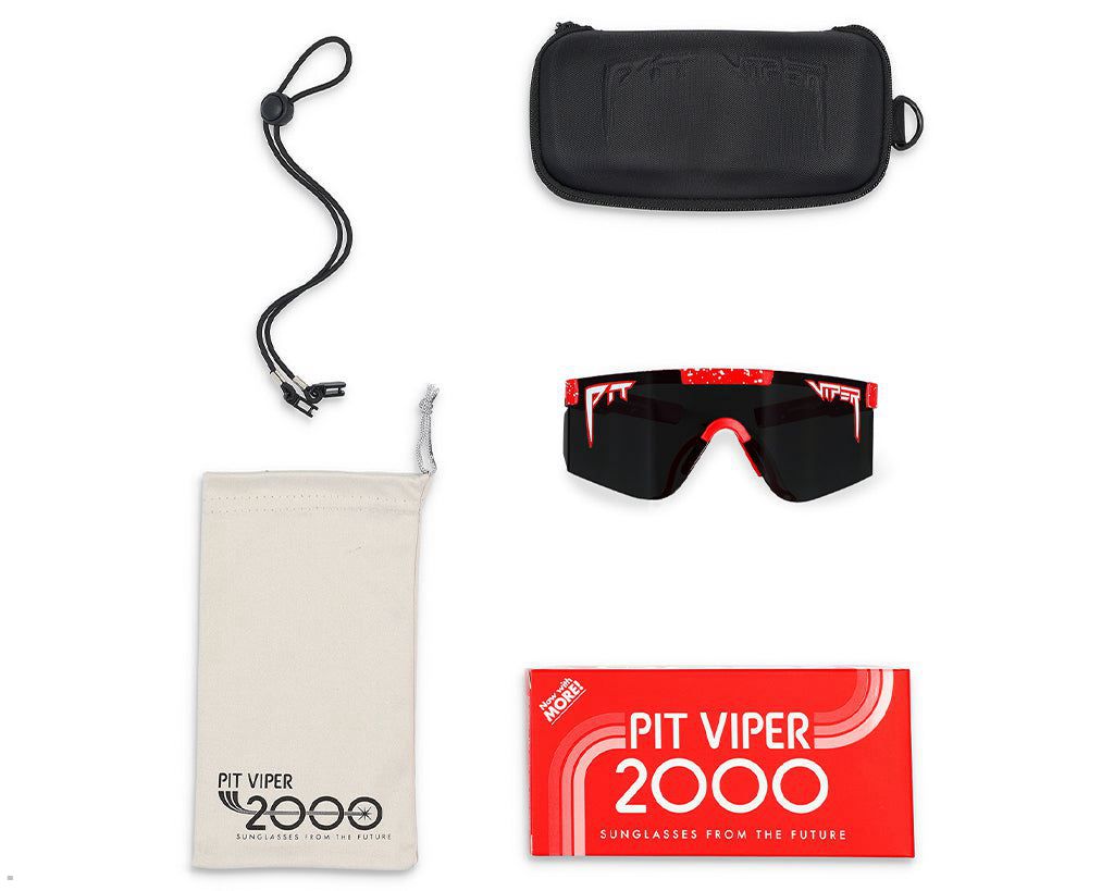 Pit Viper The Responder 2000s Sunglasses Red | UK DSIMQY-354