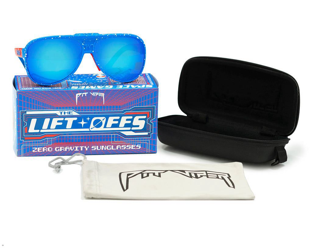 Pit Viper The Ribbon Lift-Offs Sunglasses Blue | UK BAZXSR-936