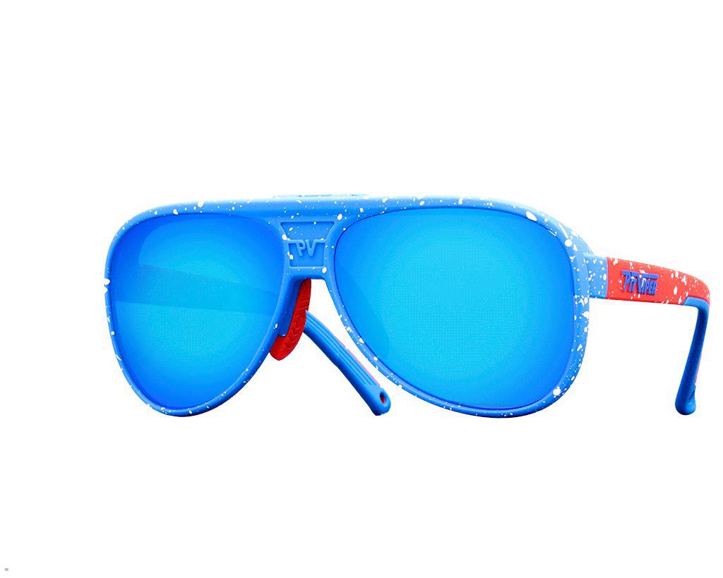 Pit Viper The Ribbon Lift-Offs Sunglasses Blue | UK BAZXSR-936