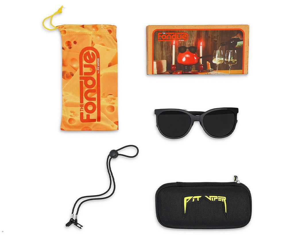 Pit Viper The Standard Fondue Polarized Sunglasses Black | UK EZVAPM-645