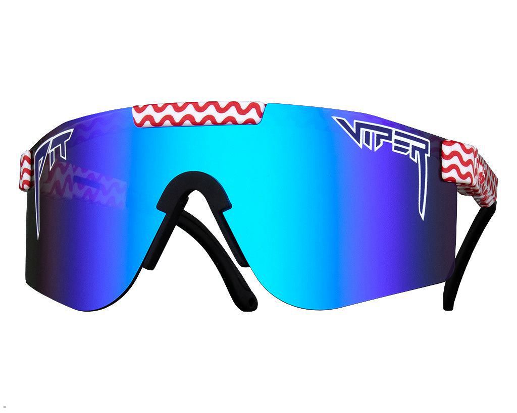 Pit Viper The Yankee Noodle Double Wide Sunglasses Blue | UK VCKIMW-801