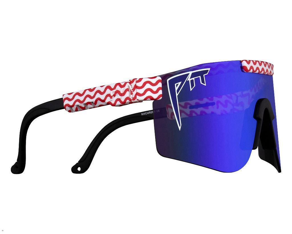 Pit Viper The Yankee Noodle Double Wide Sunglasses Blue | UK VCKIMW-801