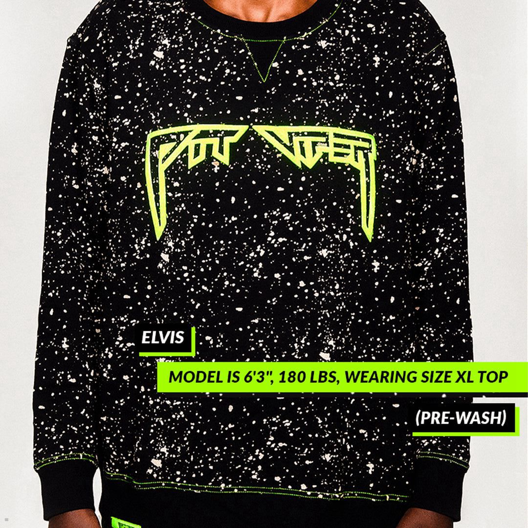 Pit Viper Underground Key Player Crewneck Shirts Black | UK NRSGJY-139