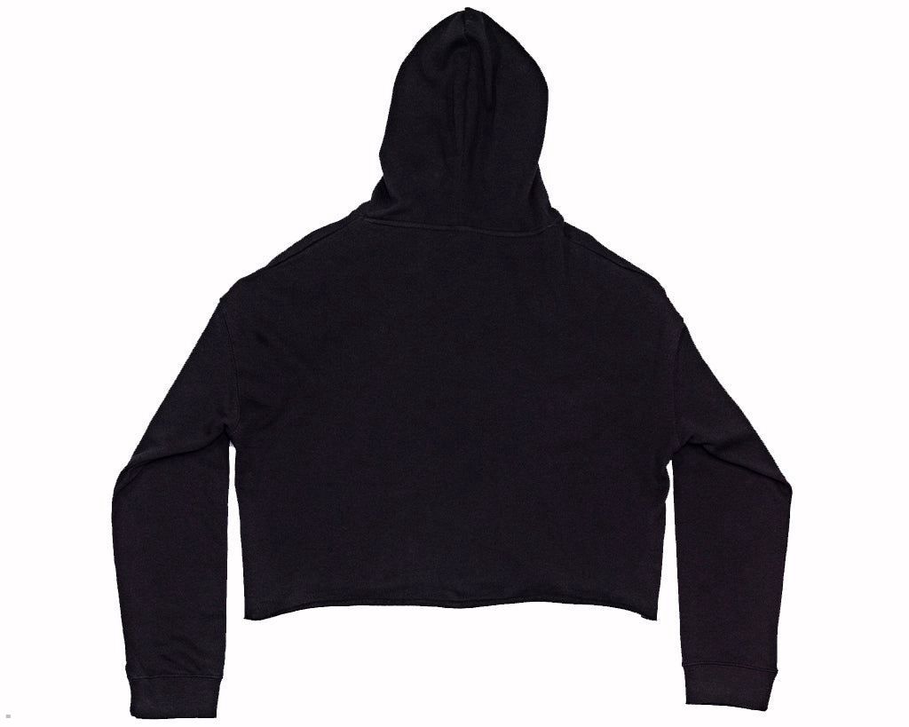 Pit Viper Women's Carnivore Crop Hoodie Black | UK TXQGNA-457